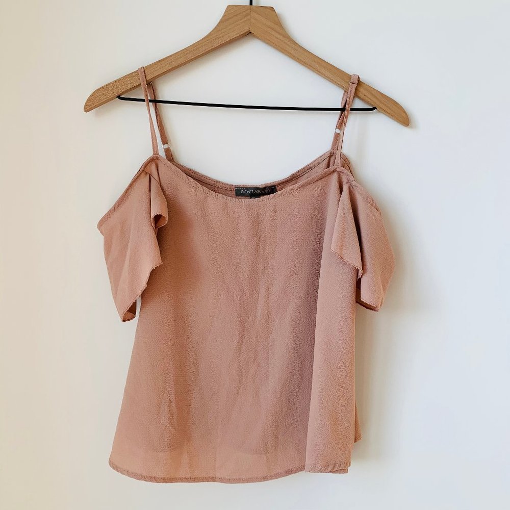 Don't Ask Why Cold Shoulder Top in Rosey